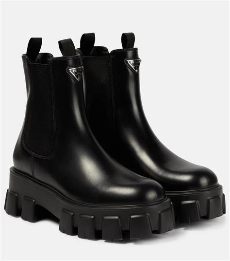 prada boots moonlight black|prada chelsea monolith boots.